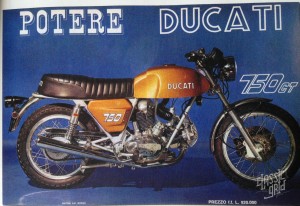Ducati 750 GT Advertising
